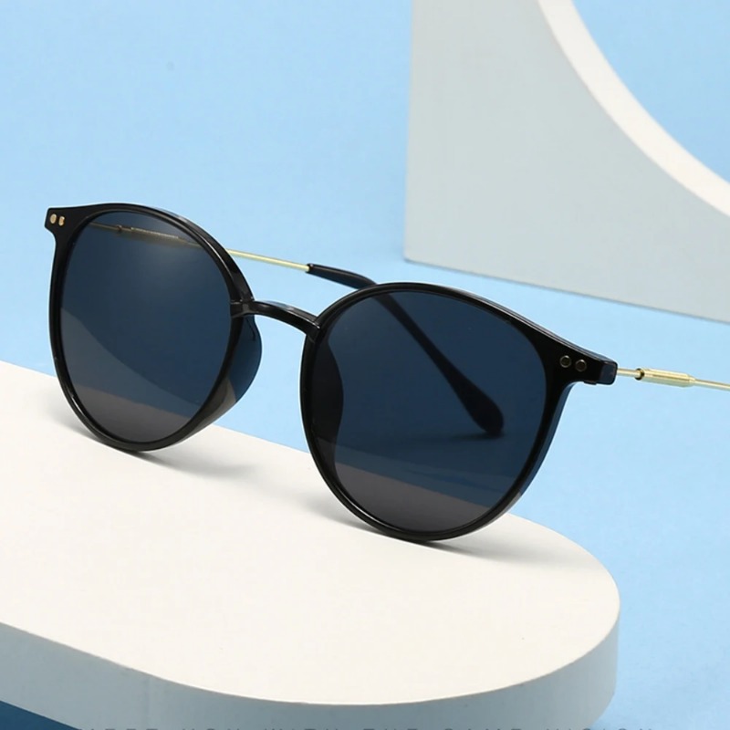 Luxury Lifestyle Store - Kacamata Hitam Vintage Bulat Baru Kacamata
