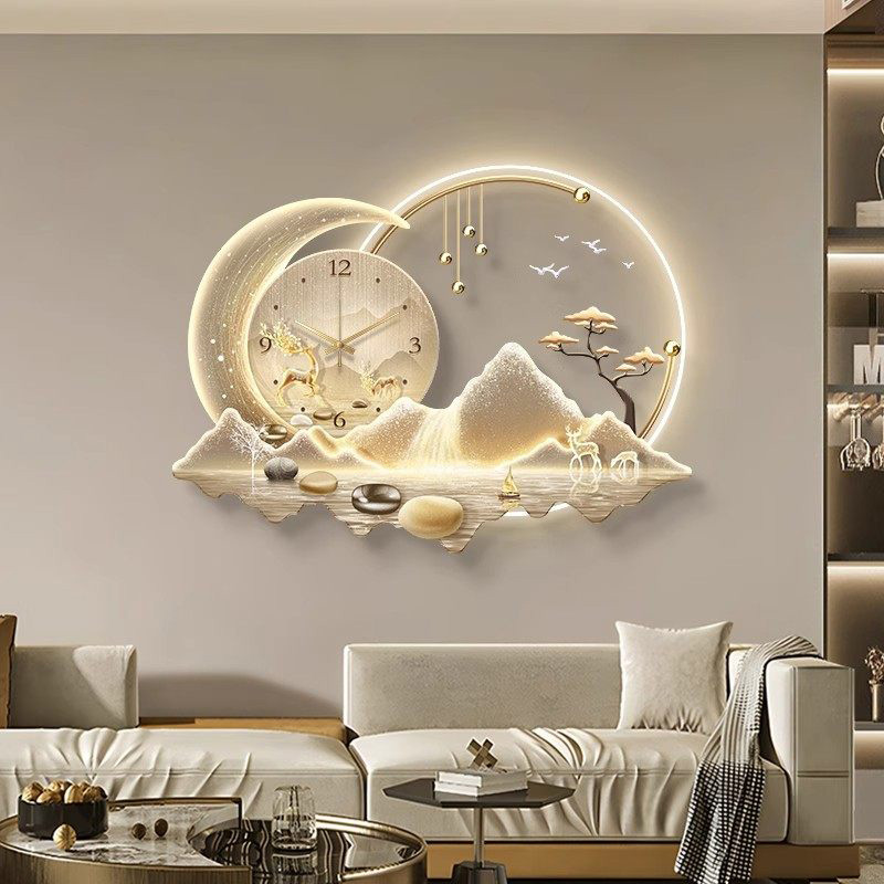 Luxury Lifestyle Aesthetic - Jam Dinding LED Mural Seni Desain
