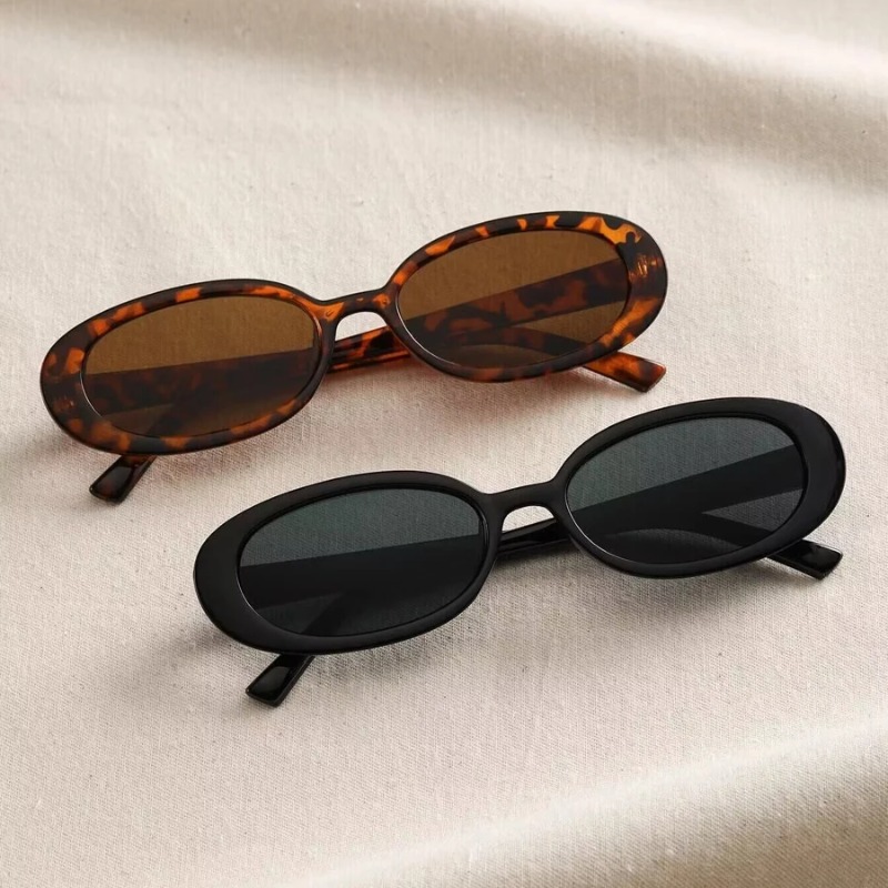 Luxury Lifestyle Store - Kacamata Hitam Oval Antik Wanita Kacamata