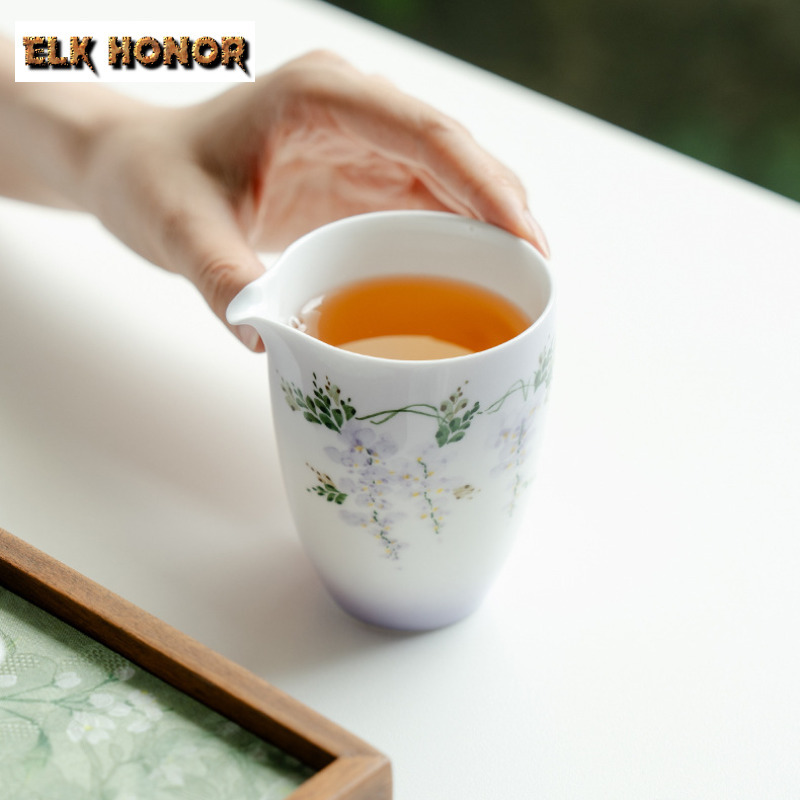 210Ml Teko Teh Qing Lun Bunga  - Handmade Ceramic Mug ulasan dan harga