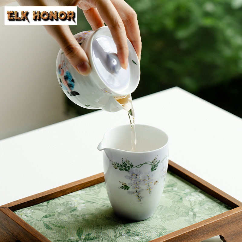 210Ml Teko Teh Qing Lun Bunga  - Handmade Ceramic Mug ulasan dan harga