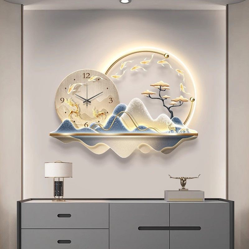 Jam Dinding LED Mural Seni Des - Luxury Lifestyle Aesthetic ulasan dan harga