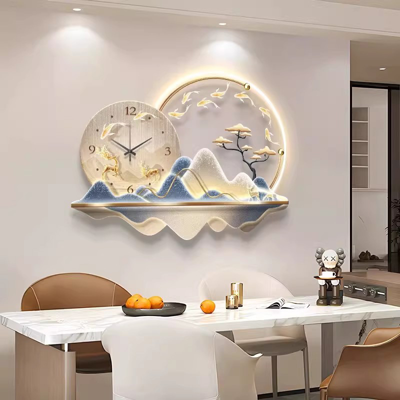 Jam Dinding LED Mural Seni Des - Luxury Lifestyle Aesthetic ulasan dan harga