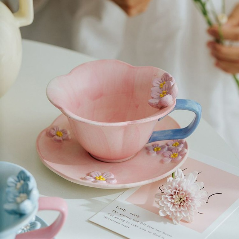 Set Cangkir dan Piring Kopi Se - Handmade Ceramic Mug ulasan dan harga