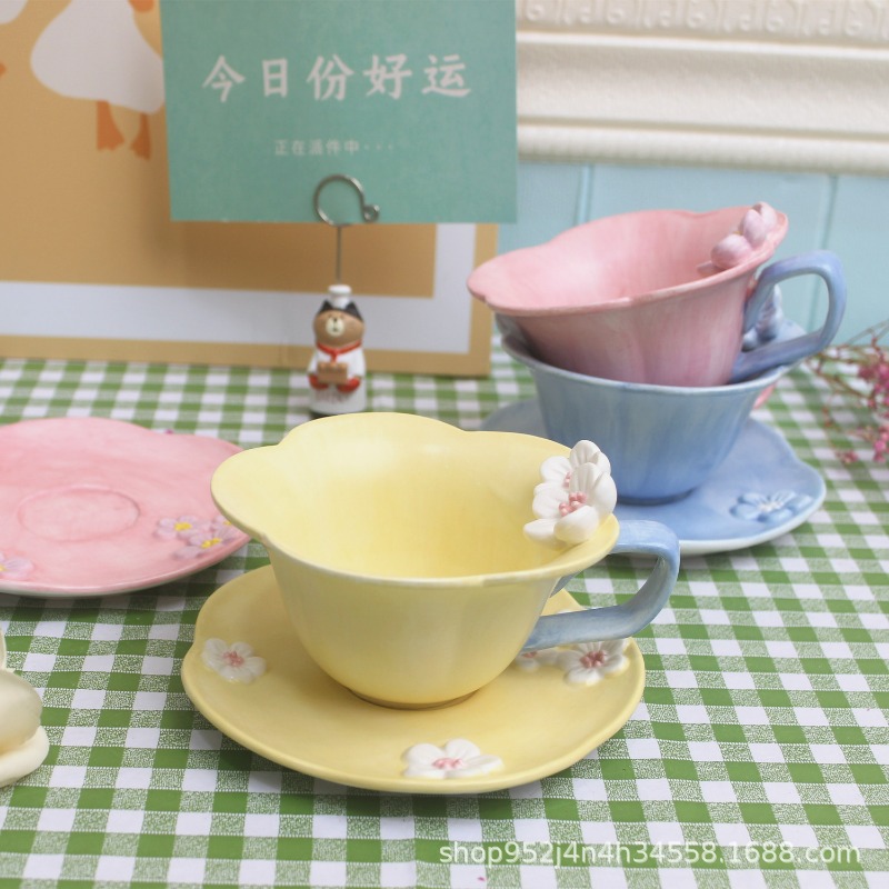 Set Cangkir dan Piring Kopi Se - Handmade Ceramic Mug ulasan dan harga